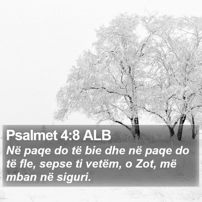 Psalmet 4:8 ALB Bible Verse Image