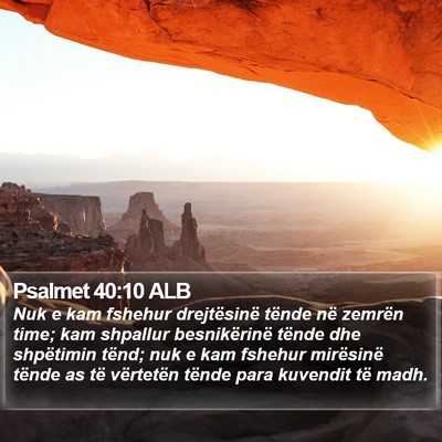 Psalmet 40:10 ALB Bible Verse Image