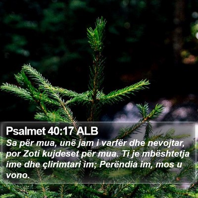 Psalmet 40:17 ALB Bible Verse Image
