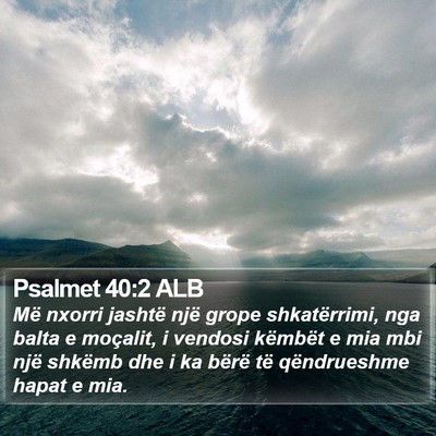 Psalmet 40:2 ALB Bible Verse Image