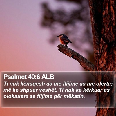 Psalmet 40:6 ALB Bible Verse Image