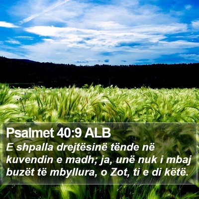 Psalmet 40:9 ALB Bible Verse Image