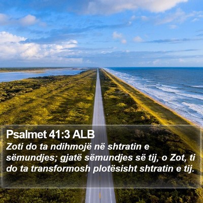 Psalmet 41:3 ALB Bible Verse Image