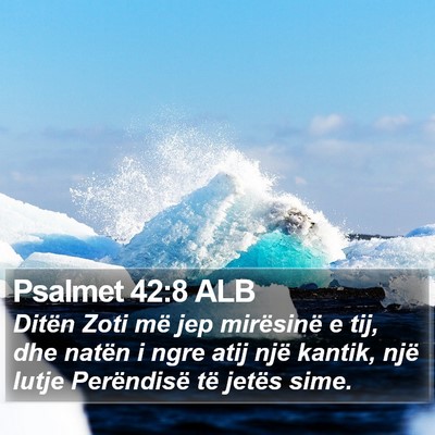 Psalmet 42:8 ALB Bible Verse Image