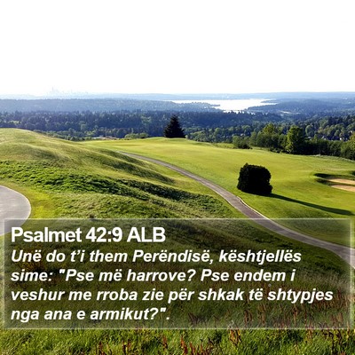 Psalmet 42:9 ALB Bible Verse Image