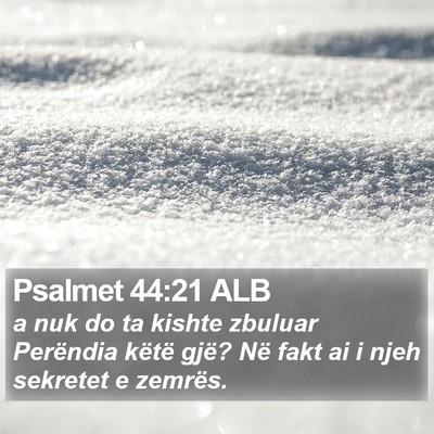 Psalmet 44:21 ALB Bible Verse Image