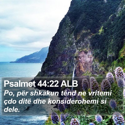Psalmet 44:22 ALB Bible Verse Image