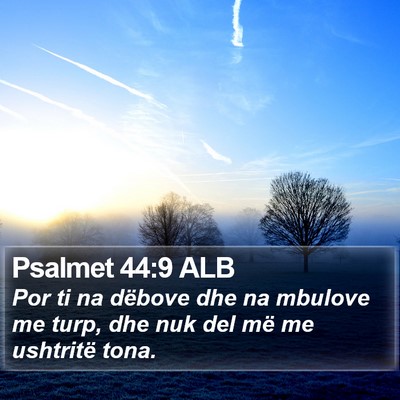 Psalmet 44:9 ALB Bible Verse Image