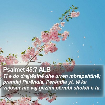 Psalmet 45:7 ALB Bible Verse Image