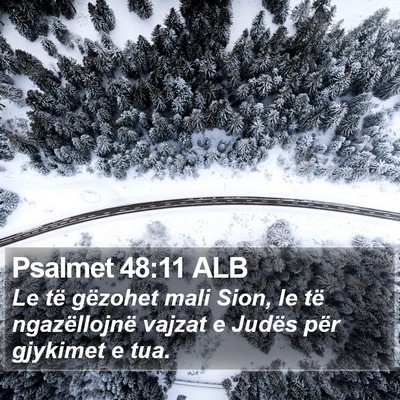 Psalmet 48:11 ALB Bible Verse Image
