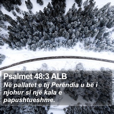 Psalmet 48:3 ALB Bible Verse Image