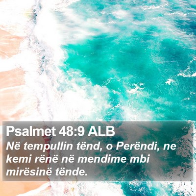 Psalmet 48:9 ALB Bible Verse Image