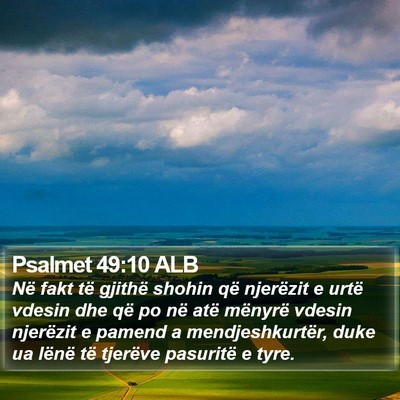 Psalmet 49:10 ALB Bible Verse Image