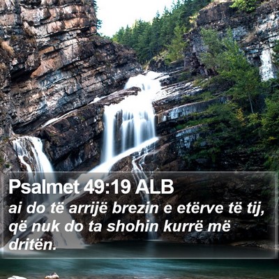 Psalmet 49:19 ALB Bible Verse Image