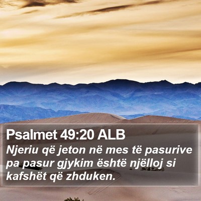 Psalmet 49:20 ALB Bible Verse Image