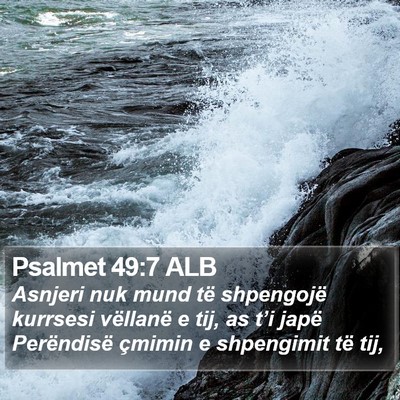 Psalmet 49:7 ALB Bible Verse Image