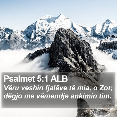Psalmet 5:1 ALB Bible Verse Image