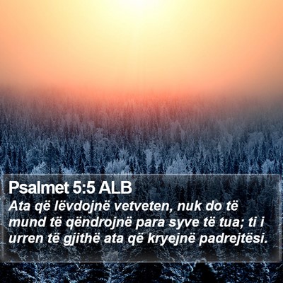 Psalmet 5:5 ALB Bible Verse Image