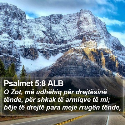 Psalmet 5:8 ALB Bible Verse Image