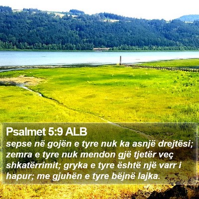 Psalmet 5:9 ALB Bible Verse Image