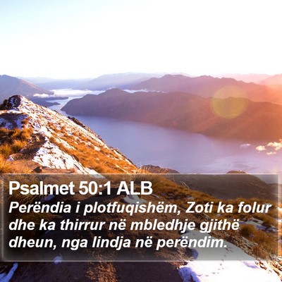 Psalmet 50:1 ALB Bible Verse Image