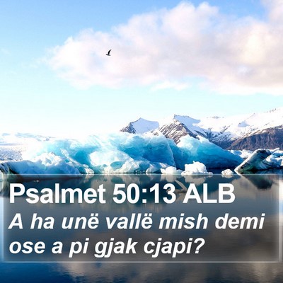 Psalmet 50:13 ALB Bible Verse Image