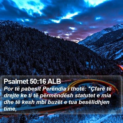 Psalmet 50:16 ALB Bible Verse Image