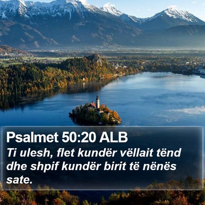 Psalmet 50:20 ALB Bible Verse Image
