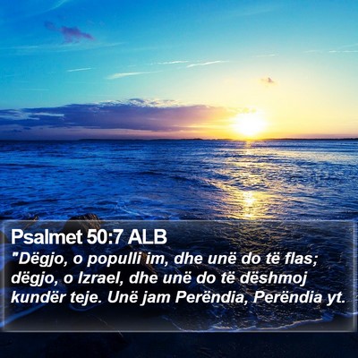 Psalmet 50:7 ALB Bible Verse Image