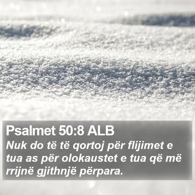 Psalmet 50:8 ALB Bible Verse Image