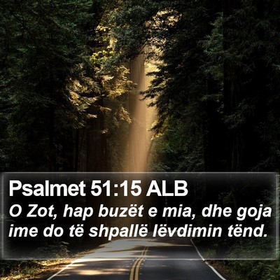 Psalmet 51:15 ALB Bible Verse Image