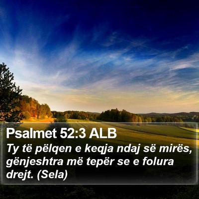 Psalmet 52:3 ALB Bible Verse Image
