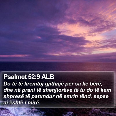 Psalmet 52:9 ALB Bible Verse Image