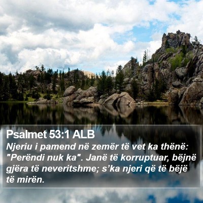 Psalmet 53:1 ALB Bible Verse Image