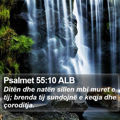Psalmet 55:10 ALB Bible Verse Image