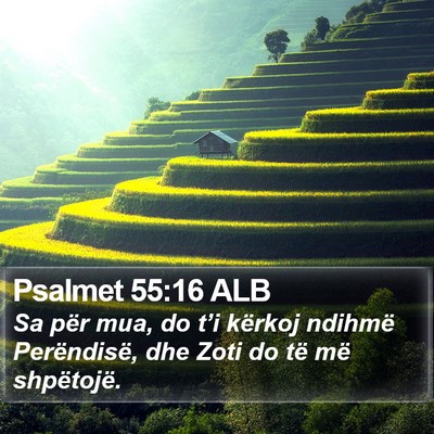 Psalmet 55:16 ALB Bible Verse Image