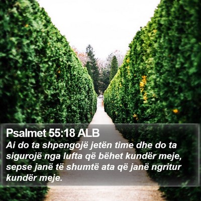 Psalmet 55:18 ALB Bible Verse Image