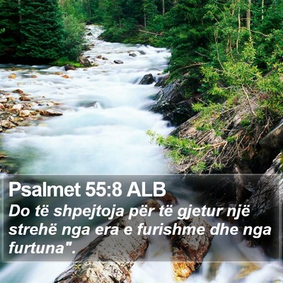 Psalmet 55:8 ALB Bible Verse Image