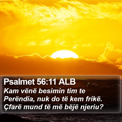 Psalmet 56:11 ALB Bible Verse Image