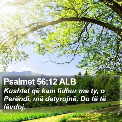 Psalmet 56:12 ALB Bible Verse Image