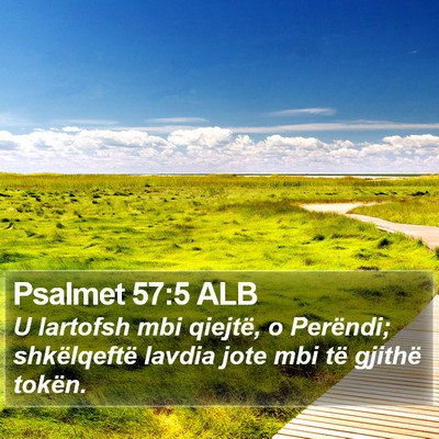 Psalmet 57:5 ALB Bible Verse Image