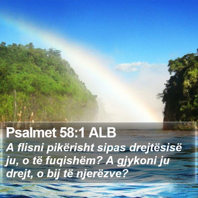 Psalmet 58:1 ALB Bible Verse Image