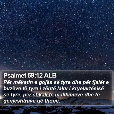 Psalmet 59:12 ALB Bible Verse Image