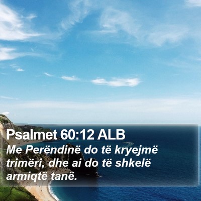 Psalmet 60:12 ALB Bible Verse Image