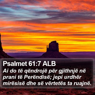 Psalmet 61:7 ALB Bible Verse Image
