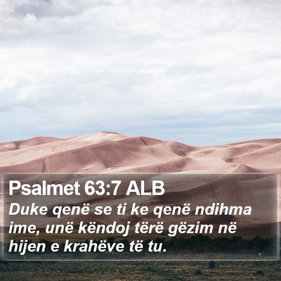 Psalmet 63:7 ALB Bible Verse Image