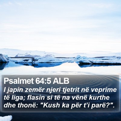 Psalmet 64:5 ALB Bible Verse Image