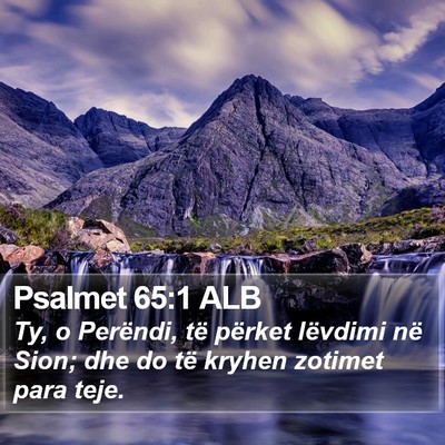 Psalmet 65:1 ALB Bible Verse Image