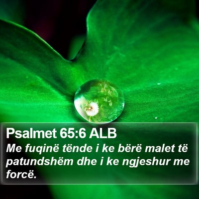 Psalmet 65:6 ALB Bible Verse Image