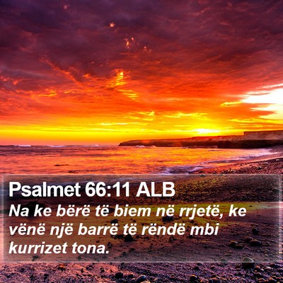 Psalmet 66:11 ALB Bible Verse Image